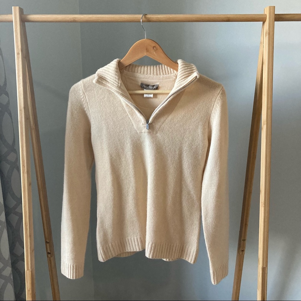 Tommy Bahama Cashmere Quarter-Zip Polo Collar Sweater